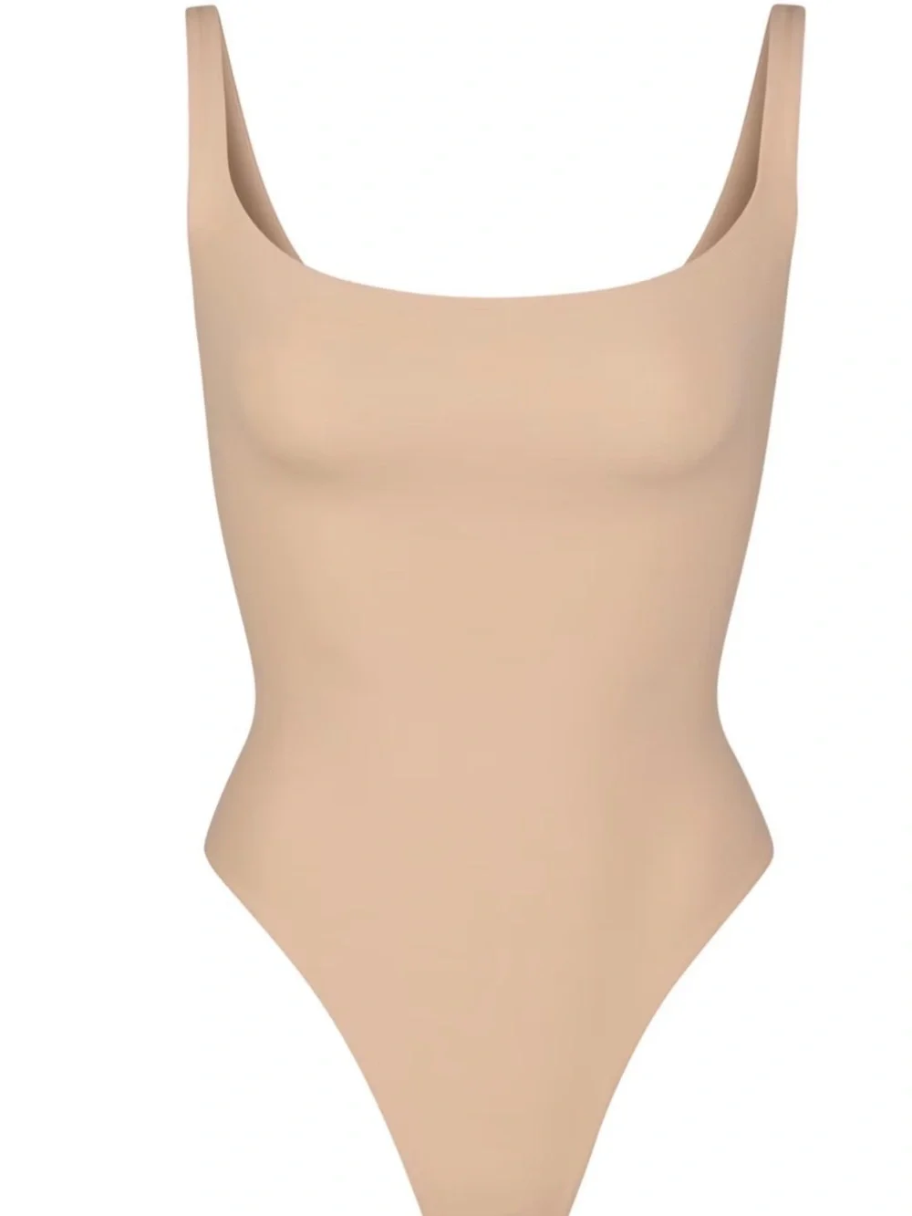 Skims Minimal Scoop thong bodysuit in Nude